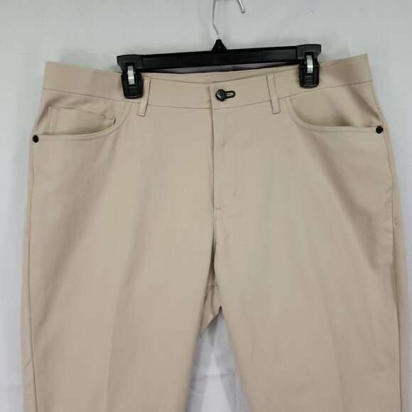 Public Rec Pants Mens 36x30 Performance Chino Stretch Workwear Beige Trousers - Picture 10 of 14